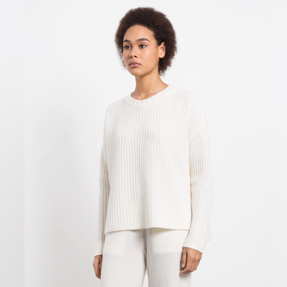 ALLUDE White wool and cashmere sweater